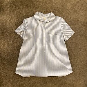 J.Crew striped collared blouse